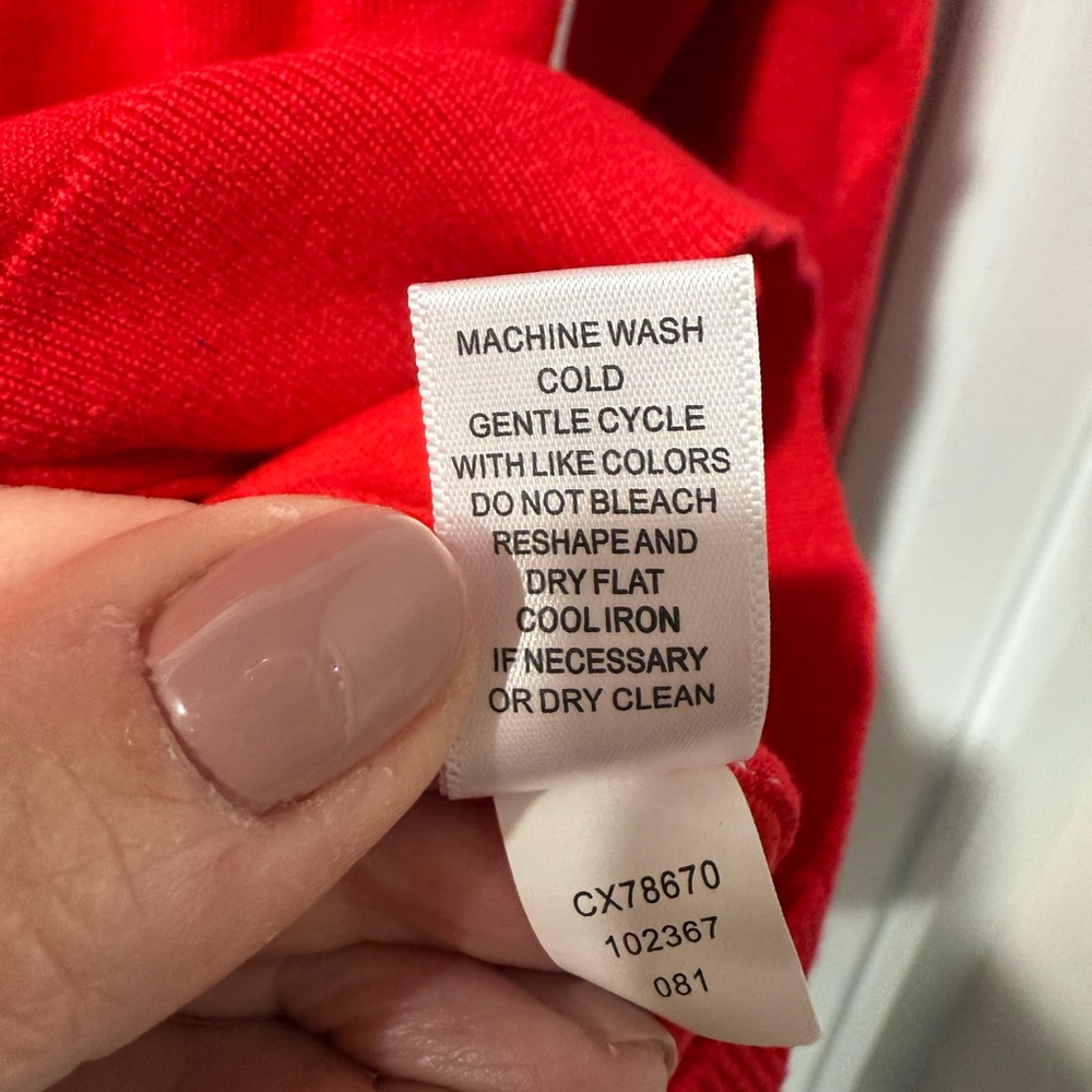 Cable & Gauge Vibrant Red Women's Cardigan, size L - Picture 5 of 7